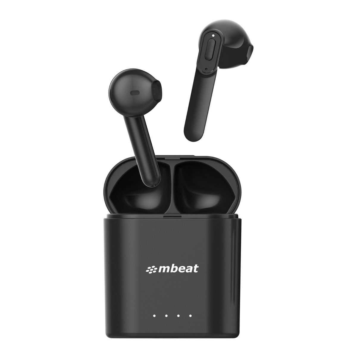 mbeat E1 True Wireless Earbuds/Earphones - Up to 4hr Play time, 14hr Charge Case, Easy Pair Fully charging time 2 hours  Additional play 14 hr mbeat E1 True Wireless Earbuds/Earphones - Up to 4hr Play time, 14hr Charge Case, Easy Pair Fully charging time 2 hours  Additional play 14 hr